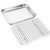 Joyfair 9” Baking Sheet Pan with Rack, Stainless Steel Toaster Oven Tray