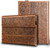 Gexmil Case for Surface 13 Inch,PRO8 2021 Genuine Leather Cover with Built-in Pencil Holder,Cowhide Folio Cover, Anti Fingerprint Anti Slip,Flower Brown