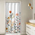 LIVILAN Small Stall Shower Curtain 36W x72H Inches Narrow RV Shower Curtains Floral Shower Curtains for Bathroom Flower Shower Curtains Set with 12 Hooks Short Half Shower Curtain Stall Size