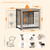 DWANTON 27" Dog Crate Furniture, Dog Kennel Indoor, with Waterproof Cushion