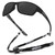 willochra Full lens Polarized Reading Sunglasses for Men Driving Running Sports Reader Square UV Protection Style Unisex (black, 1.25, multiplier_x)