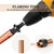 Hymnorq 5PC HVAC Copper Tube Flaring Tool Drill Bit Set 1/4 Inch Hex Shank