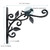KiaoTime Cast Iron Metal 9.5" Hanging Planter Flower Pots Bracket Bird Feeder Hook Wind Chime Lanterms Hanger with Double Sided Bird for Indoor Outdoor Wall Fence Deck Trees Patio Garden Post Arm