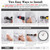 2 Pack Broom Holder Wall Mount, 5 Racks 4 Hooks Mop and Broom Organizer