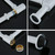RANDOM Brass Contemporary Round Bottle P Trap 1 1/4,Matte White Basin Sink Waste Drain P Trap Kit. 83888MW