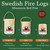 One Log Fire Swedish Fire Log - Mini - Kiln-Dried Red Pine Swedish Torch with Easy Light Starter, Pack of 1