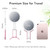 LitBear Travel Makeup Mirror with Lights, Rechargeable Double-Sided 10X/1X Magnifying Mirror, Portable Lighted Beauty Mirror, 3 Color Lighting, Dimmable Touch Screen, Tabletop Handhold Hanging (White)
