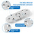 Auvotuis Heavy Duty Folding Table Hinges, Silver, 4Pcs, (3.1 x 1.18inch)