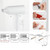 Cosmos Wall Mount Hair Dryer Holder Acrylic Blow Dryer Storage Rack Shelf Multi Functional Bathroom Storage Organizer with Screw Set for Hotel Room Salon Barbershop Transparent Clear