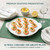 Okllen 4 Pack Ceramic Escargot Plates with 12 Holes and Handles, 9 Inch Seafood Snail Dish Footed Plates White Escargot Baking Dish Server for Home, Kitchen, Restaurant, Hotel, BBQ