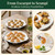 Okllen 4 Pack Ceramic Escargot Plates with 12 Holes and Handles, 9 Inch Seafood Snail Dish Footed Plates White Escargot Baking Dish Server for Home, Kitchen, Restaurant, Hotel, BBQ