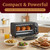 Elite Gourmet ETO236 Compact 2-Slice Toaster Oven, 15-Min Timer, Black