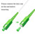 Bangun SC/APC to SC/APC Fiber Optic Internet Cable, Armored Single Mode Patch Cable, Fiber Optic Jumper Optical Patch Cord - SIMPLEX - 9/125um - OS1/OS2 Compatible, LSZH White, 1m