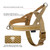 Annchwool No Pull Dog Harness with Soft Padded Handle & Front Clip(Brown,L)