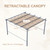 Aoodor Replacement Adjustable Canopy, Brown