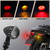 NTHREEAUTO Bullet Rear Turn Signals LED Motorcycle Blinkers Amber Red Brake Tail Light Universal Compatible with Harley Sportster Dyna Honda Shadow Yahama Suzuki Kawasaki Chopper Bobber (Diode Bulbs)