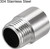 Awclub Shower Head Extension Arm, 1.2-Inch 1/2PT Male to 1/2PT Female Thread 304 Stainless Steel Cast Pipe Fitting Coupler