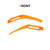 RERPRO Hood Trail Sights Cover Trim for Ford Bronco 2 Door 4 Door 2021 2022 2023 2024 2025 Accessories Engine Hood Hinge Cover Hood Side Release Handle Decoration Stickers Accessory 1 Pair Orange