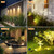 APONUO Metal Outdoor Solar Landscape Lights, Waterproof Spotlight 6-in-1 for Yard Landscape Lighting, Auto On/Off for Pathway, Driveway, Patio, Warm White