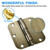 TDCHINGES Rounded Door Hinges 3.5" X 3 1/2 Inch Antique Brass 5/8" 6 Pack
