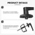5-Key L-Handle Shed Lock Kit - Durable Anti-Corrosion Metal Hardware with 5-1/2" Stem | for Playhouses, Chicken Coops, Campers & More (Black)