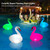 Goallim Swan Floating Pool Lights Solar 4 PK, Inflatable IP68 Waterproof Auto Color Changing Led Glow Swan Pool Lights, Bright Solar Swan Pool Light Accessories for Pathway Yard Party Decor