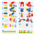 1000 PCS Dominoes Set for Kids with Extra 11 Blocks, Wooden Building Blocks 10 Colors Dominoes Racing Tile Games Educational Toy for Kids Birthday Party with Storage Bag