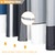 BTTN 72x96 Tall Geometric Waterproof Fabric Shower Curtain Set, Navy Blue