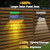 Bridika Solar Fence Lights - Outdoor Waterproof Warm White & Daylight White LED Solar Lights for Backyard, Deck, Stair Handrail and Wall (8 Packs, Plus Size)
