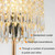 Popity home Crystal Table Lamps Set of 2, Gold Lamps for nightstand with 2 USB Charging Ports, 3-Way Touch Dimmable Crystal Desk Lamp, Gold Bedside Lamp with Elegant Shade for Bedroom, Living Room
