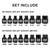 Mayouko 16 Pieces 3/8" Drive Low Profile Hex Socket Set, Impact Allen Bit Socket, CR-MO, 1/4"-3/4", 6mm-19mm, SAE&Metric