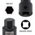 Mayouko 16 Pieces 3/8" Drive Low Profile Hex Socket Set, Impact Allen Bit Socket, CR-MO, 1/4"-3/4", 6mm-19mm, SAE&Metric