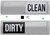 GORILLA GRIP Clean Dirty Dishwasher Magnet Sign, Large Font, Silver