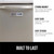 GORILLA GRIP Clean Dirty Dishwasher Magnet Sign, Large Font, Silver