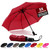 Anntrue Windproof Travel Umbrella, Auto Open Close Lightweight Compact Portable Backpack Folding Umbrella, Perfect for Car, Purse, Men and Women(Burgundy)