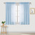 DWCN Sky Blue Sheer Curtains 54 Inch Long for Living Room 2 Panels
