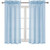 DWCN Sky Blue Sheer Curtains 54 Inch Long for Living Room 2 Panels