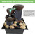 Small Tabletop Waterfall Fountain Zen Meditation Fountain Indoor Desktop Water Fountain with LED Light and Natural River Rocks for Office Home Bedroom