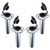 NovelBee 4pcs 90° Stainless Flush Mount Boat Fishing Rod Holders with Cap
