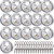 Chumia 16 Pack Padlocks Keyed Alike, Stainless Steel 2-3/4 Wide, 3/8 Shackle Disc Locks for Outdoor, Storage Units, Garages, Gym Lockers(Silver)