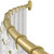 TOPROD Curved Shower Curtain Rod 48-72 Inches Adjustable Round Shower Rods