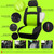 CAR PASS Seat Cover Full Sets, 3D Air Mesh Car Seat Cover with 5mm Composite Sponge Inside,Airbag Compatible Universal Fit for SUV,Vans,sedans, Trucks, Automotive Interior Covers(Lime Green)