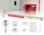 YUCHENGTECH Commercial Door Push Bar Panic Exit Device with Alarm 80cm/32IN Stainless Steel Emergency Exit Door Push Bar with Exterior Lever 6 Keys for 32”-54” Wood Metal Doors