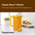 Tupperware Impressions Classic Sheer 1 Gallon Pitcher with Lid in Papaya, Dishwasher Safe and BPA Free, Mess-Free, Reusable Plastic Pitcher with Extra Large Capacity