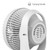 Honeywell QuietSet 5 Oscillating Table Fan, White, HTF337W