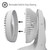 Honeywell QuietSet 5 Oscillating Table Fan, White, HTF337W