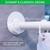 Shower Curtain Rod Holders for Wall – Kitosun Adhesive Tension Rod Retainer 3/5 Deep Support Brackets with Tape for No Drilling Quick Mount and Screws for Permanent Installation (2pairs,White)