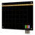 Yeoux Black Glass Monthly Dry Erase Calendar Board for Wall, 17" x 23"