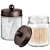 3 Pack Apothecary Jar Canisters Bathroom Vanity Organizer (Bronze)