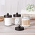 3 Pack Apothecary Jar Canisters Bathroom Vanity Organizer (Bronze)
